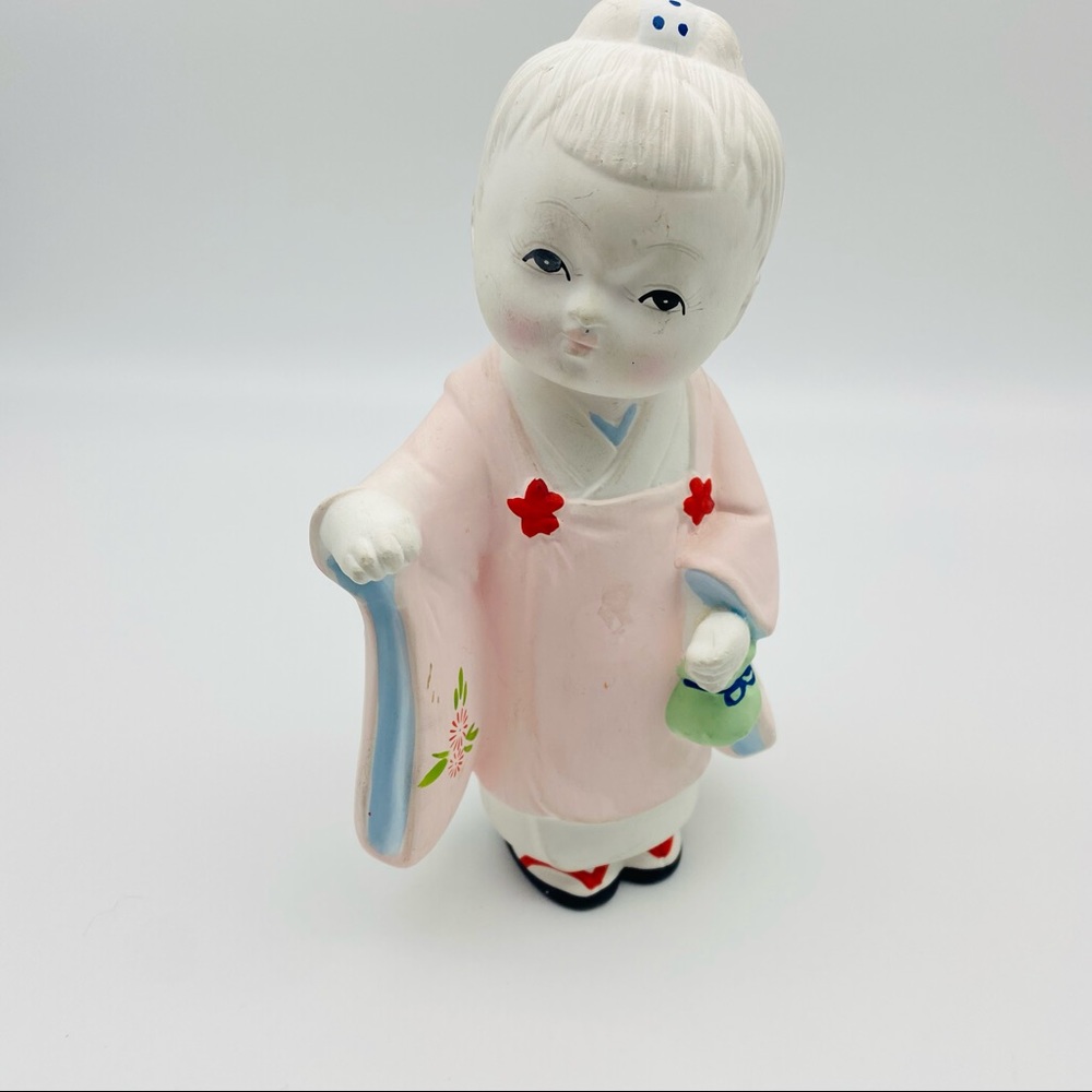VINTAGE JAPANESE PORCELAIN BISQUE GUMPS HAKATA DOLL FEMALE
